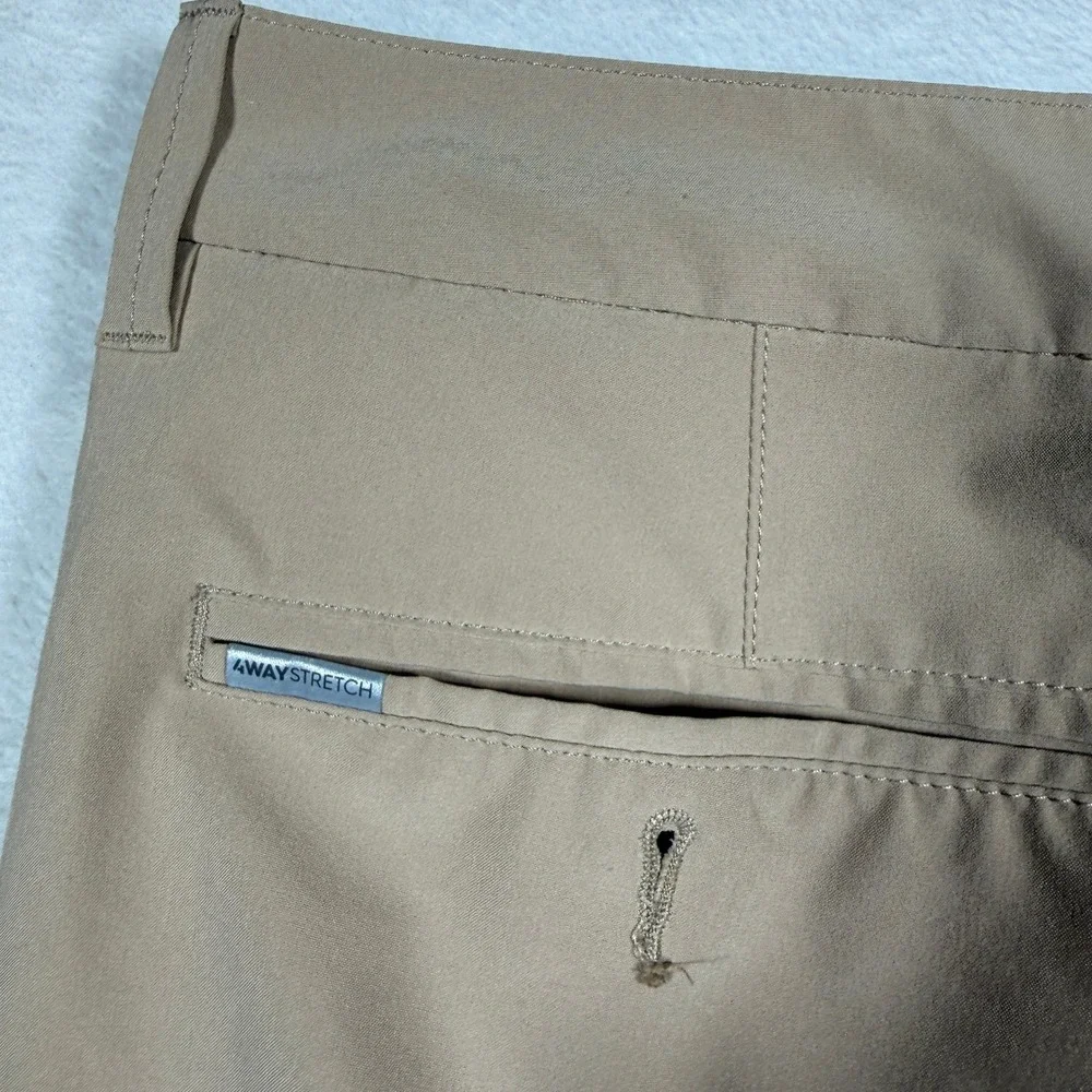 Quiksilver Amphibian Shorts Mens Size 32 Khaki 4 Way Stretch Quick Dry Shorts
